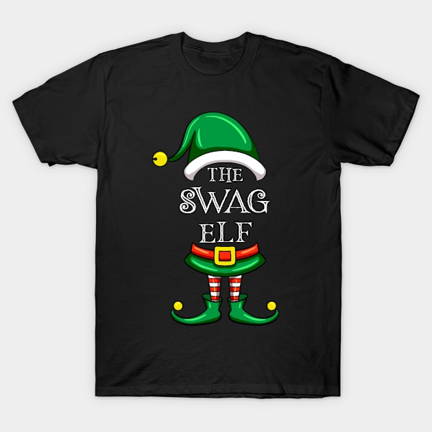 The Swag Elf Matching Family Christmas Pajama T-Shirt by Maica